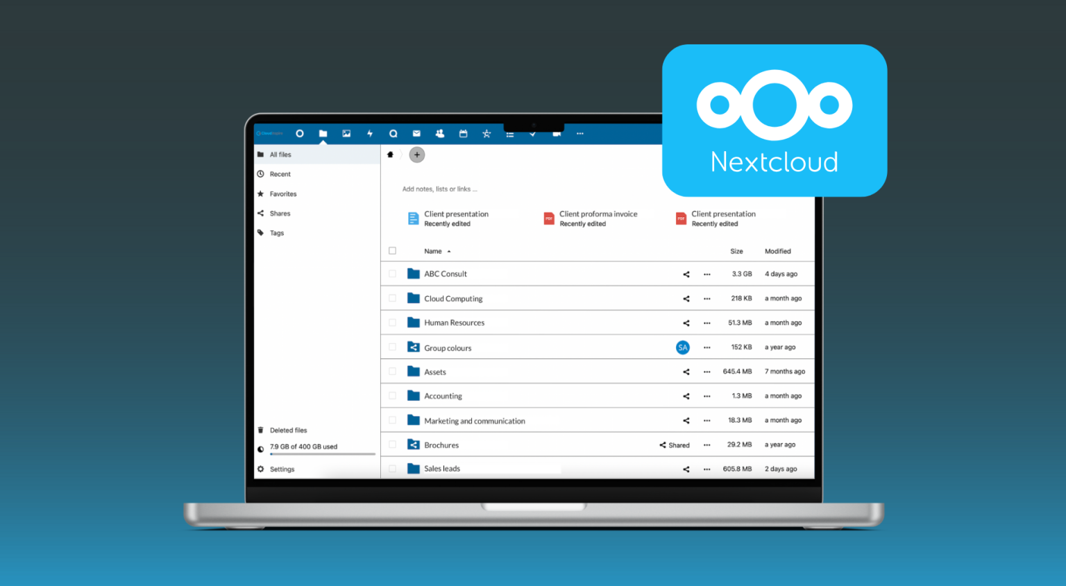 Nextcloud - ideal drive for small business at Cloud Inspire shop